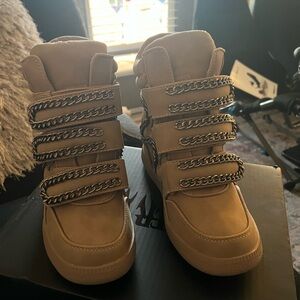 Dolls Kill Tan Chain Sneakers